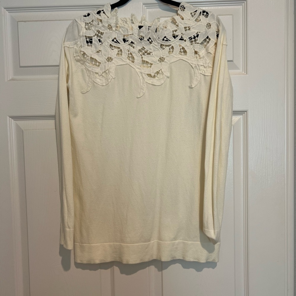 Elegant Cream Lace Women's Top